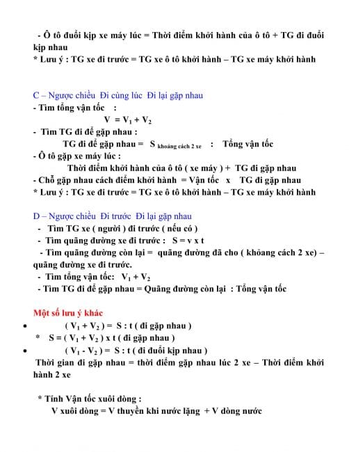 công thức hình học và toán chuyển động lớp 5