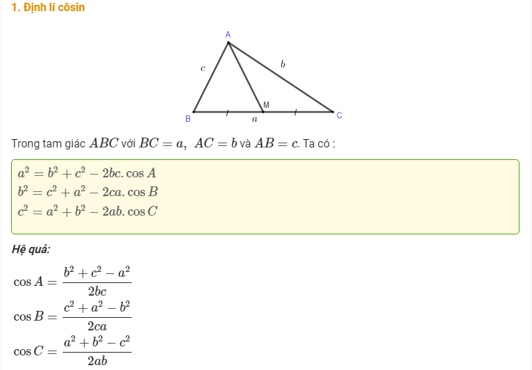 Hệ thức lượng trong tam giác - Tổng hợp chọn lọc