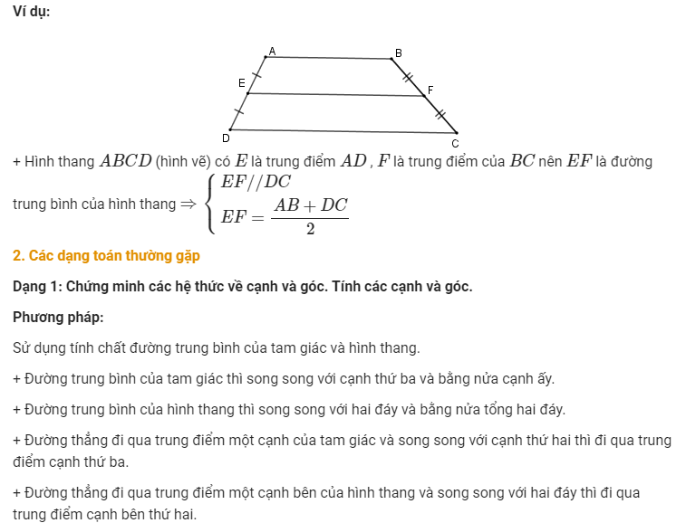 đường trung bình của tam giác